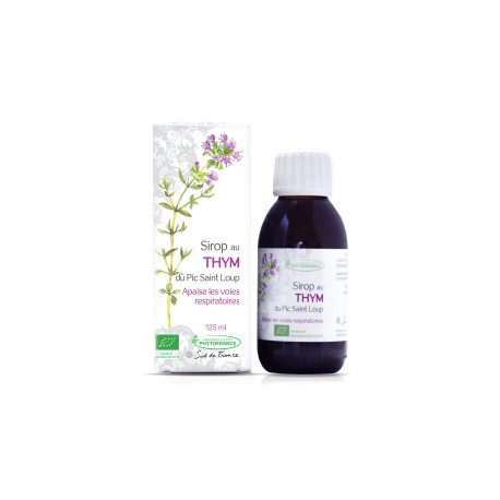 Sirop BIO au Thym du Pic Saint Loup - Voies respiratoires - Phytofrance Sirop BIO au Thym du Pic Saint Loup - Voies respiratoires - Phytofrance