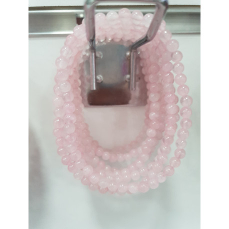 Bracelet quartz rose 4mm