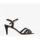 OXIA  de JB MARTIN sandale en Veau Light  cuir noir/tranche Massai