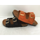 Mule ou claquette avec 2 boucles 3524-8 Maison de l’espadrille ORANGE plate, mode, femme