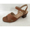 OXIA  de JB MARTIN sandale en Veau Light  cuir cognac Florida colonial/ tranche grès