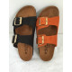 Mule ou claquette avec 2 boucles 3524-8 Maison de l’Espadrille NOIR plate, femme, mode