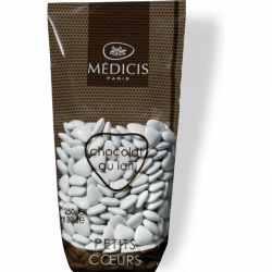 DRAGEE CHOCOLAT PETITS COEURS MEDICIS BLANC 250g