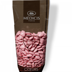 DRAGEE CHOCOLAT PETITS COEURS MEDICIS ROSE 250g