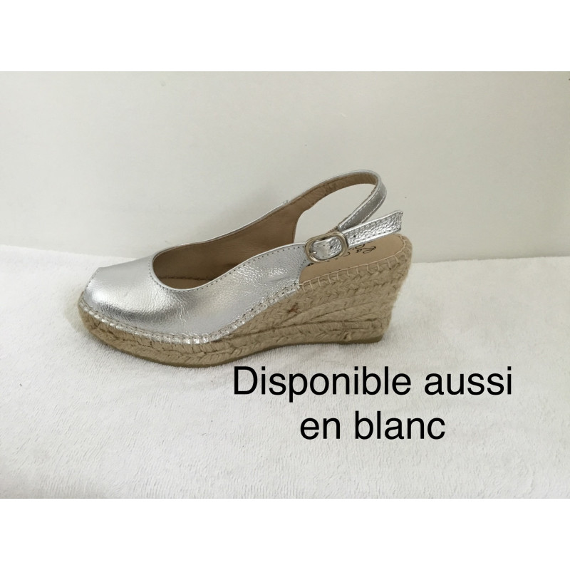 bout ouvert bride arriere 950 2 Maison de L Espadrille cuir argent