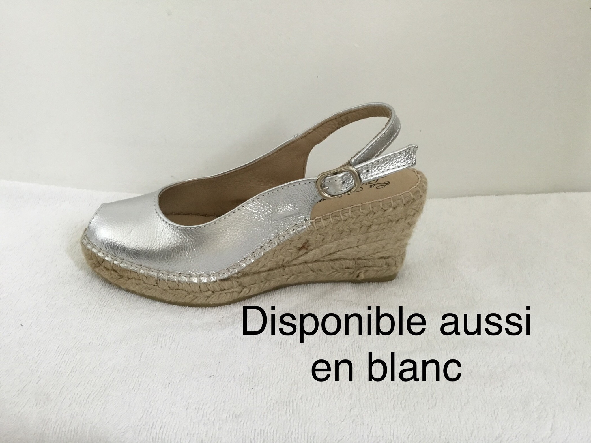 Espadrilles cheap compensées argentées