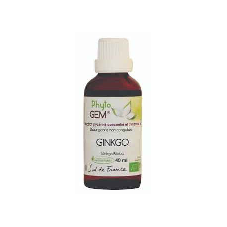Phyto'Gem Ginkgo Bio - Macérat mère de bourgeons unitaire - 40ml - Phytofrance Phyto'Gem Ginkgo Bio - Macérat mère de bourgeons unitaire - 40ml - Phytofrance