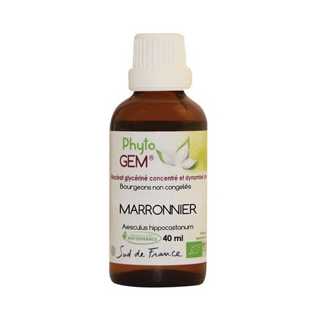 Phyto'Gem Marronnier Bio - Macérat mère de bourgeons unitaire - 40ml - Phytofrance Phyto'Gem Marronnier Bio - Macérat mère de bourgeons unitaire - 40ml - Phytofrance