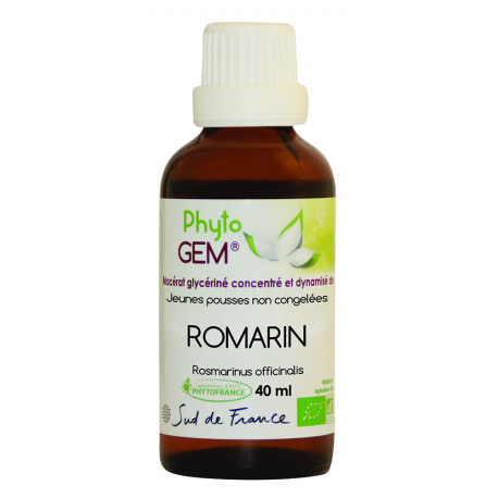 Phyto'Gem Romarin Bio - Macérat mère de bourgeons unitaire - 40ml - Phytofrance Phyto'Gem Romarin Bio - Macérat mère de bourgeons unitaire - 40ml - Phytofrance