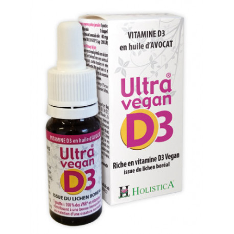 HOLISTICA - Ultra Vegan D3 d'origine végétale - gouttes - 8 ml