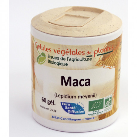 Maca - Gélules de plantes Bio- 60 gélules - Phytofrance