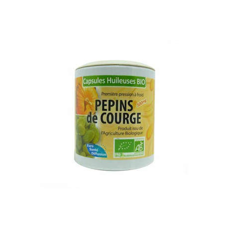 Pépins de courge - 100 Capsules huileuses Bio - Phytofrance Pépins de courge - 100 Capsules huileuses Bio - Phytofrance