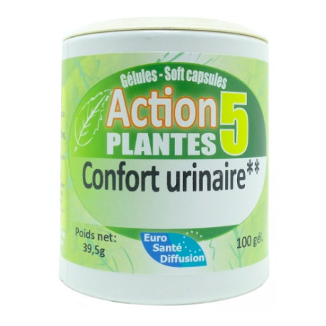 Confort urinaire** - Gélules Action 5 plantes - Phytofrance