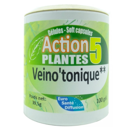 Veino'Tonique** - Gélules Action 5 plantes - Phytofrance