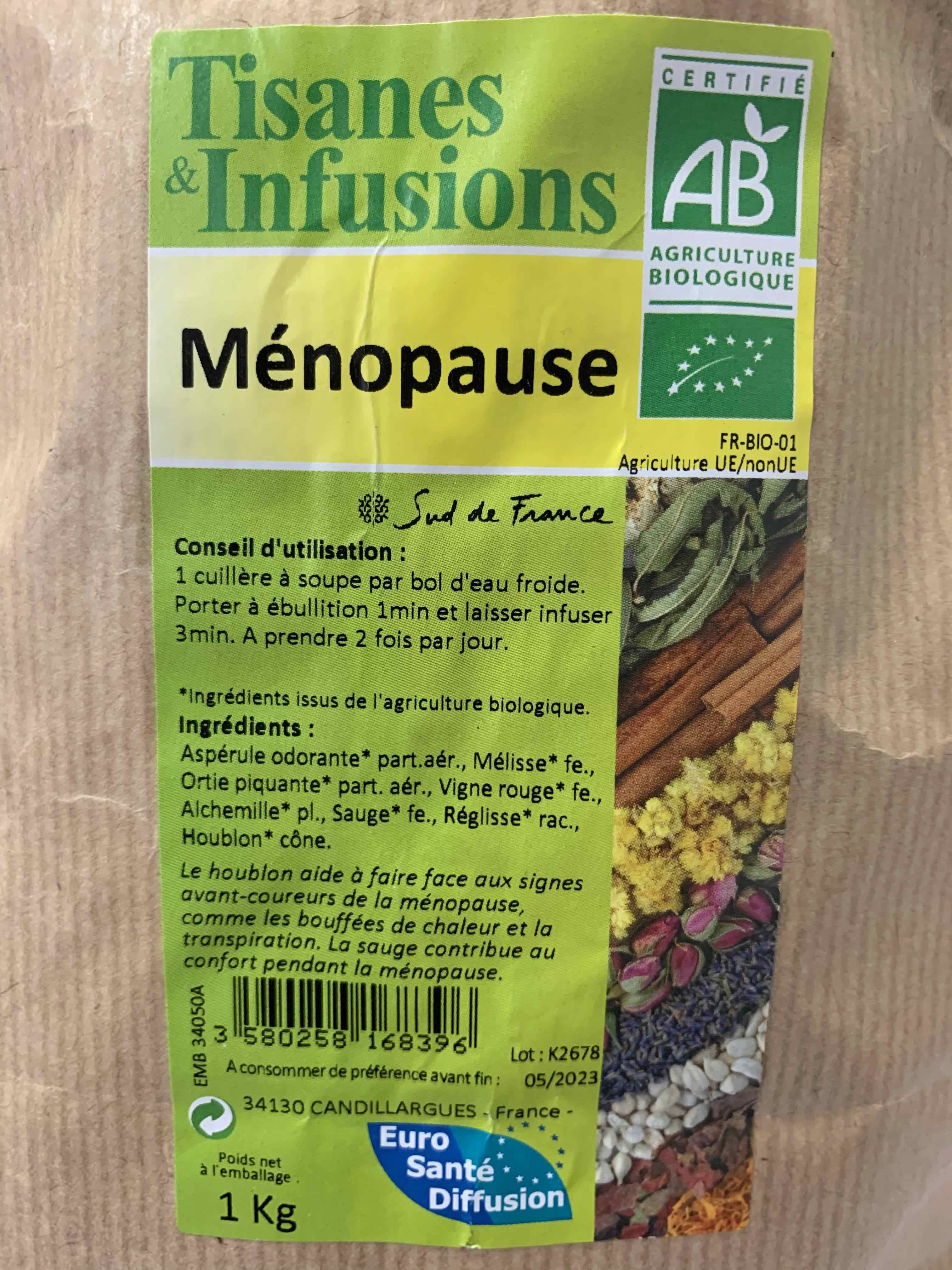 Phytofrance Tisane Aux Plantes Medicinales Bio Menopause 100g