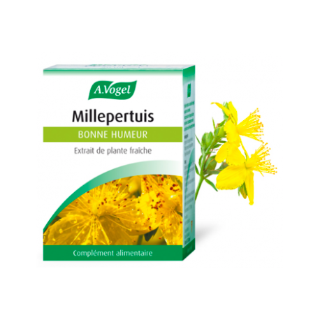 Millepertuis Bonne humeur - Extrait de plante fraîche Bio en 60 comprimés - A.Vogel Millepertuis Bonne humeur - Extrait de plante fraîche Bio en 60 comprimés - A.Vogel