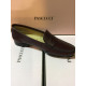 Mocassin de chez  PASCUCCI 1701 en cuir nappa Bordeaux tout cuir + patin caoutchouc