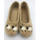 Ballerine plate  pour femme 6051 gris ou beige 1.2.3.4.5.6 moutons Maison de l’espadrille