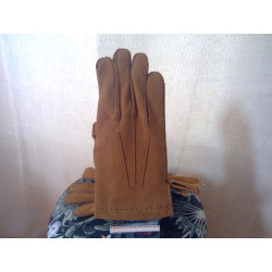 Gants en cuir et cachemire homme