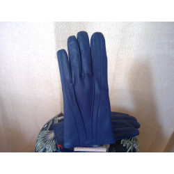 Gants en cuir bleu pour homme