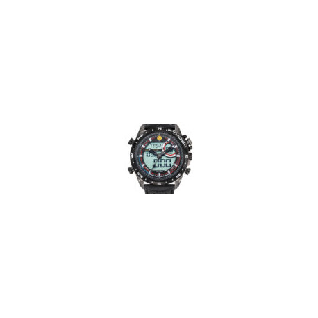 Montre Patrouille de France Chrono Acier Homme Cuir Noir Athos1 A1-100L-668074