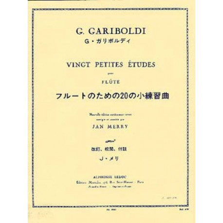 20 petites études - OP 132 - GARIBOLDI - flûte 20 petites études - OP 132 - GARIBOLDI - flûte